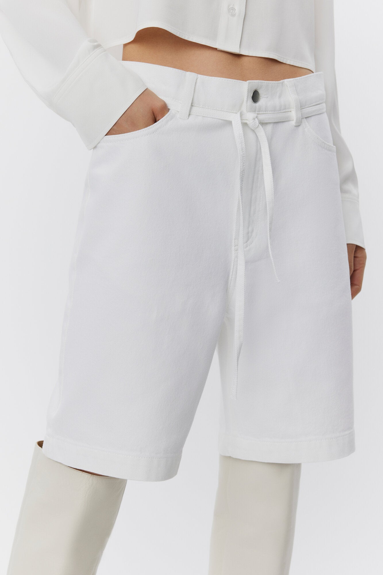 Elijah denim shorts - hvid